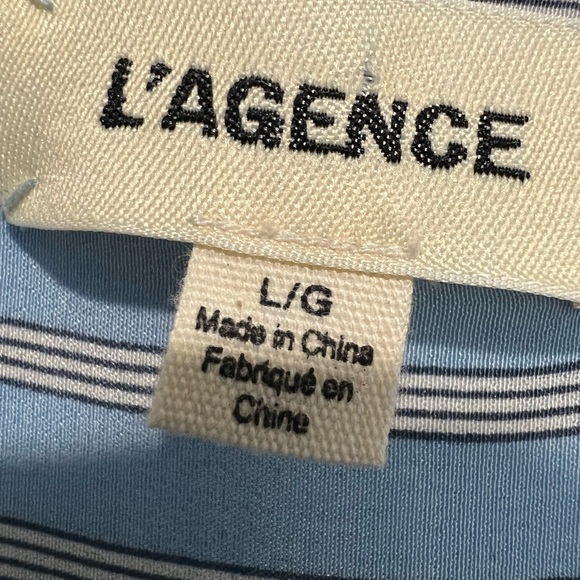 NWT new 🆕 L’Agence Maggie split sleeve blouse size large 100% silk - Picture 8 of 14